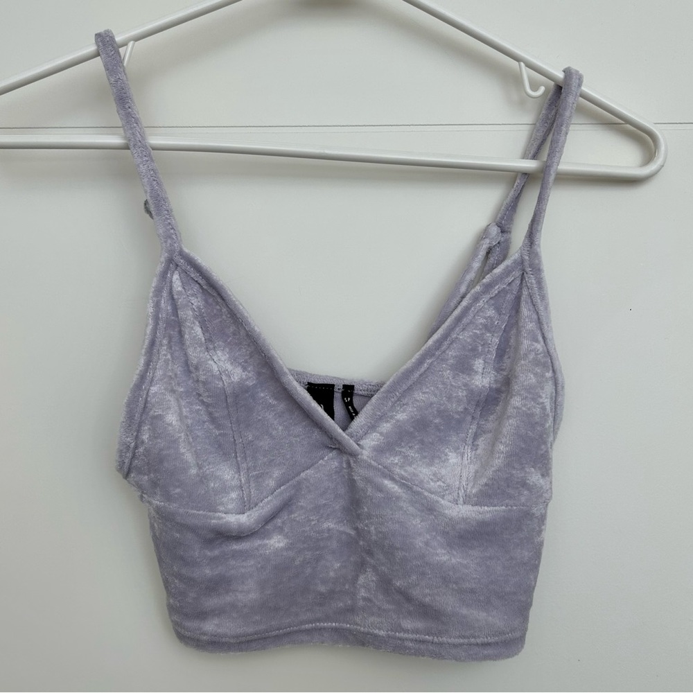 Urban Outfitters Velvet Crop Top